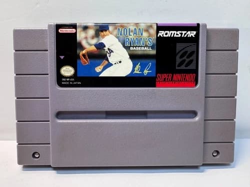 Nolan Ryan's Baseball (Super Nintendo SNES, 1992) Authentic. Working.