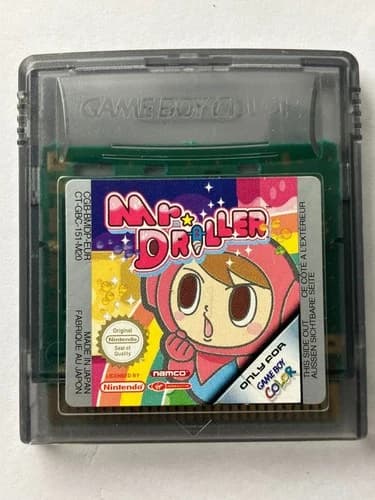 Mr Driller (Cartridge Only, Region Free, Works Worldwide) Gameboy GBC Color G1