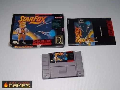 Star Fox COMPLETE BOX - SUPER NINTENDO SNES - 321a