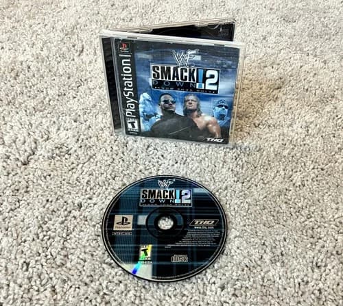 WWF SmackDown 2 Know Your Role Black Label Sony Playstation 1 PS1 Game COMPLETE