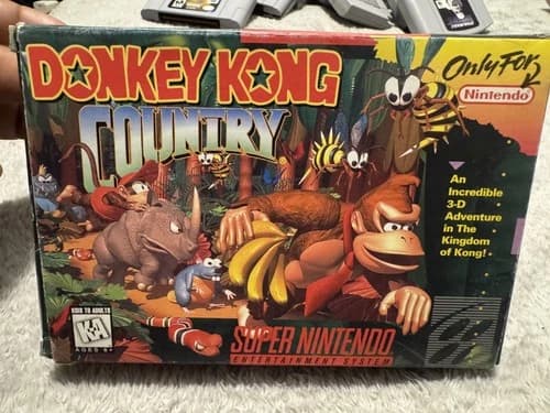 Donkey Kong Country Super Nintendo SNES CIB Manual Inserts Cartridge Box NICE