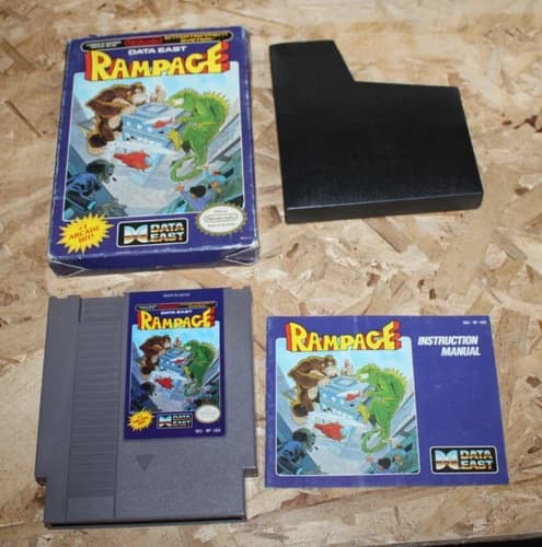 NINTENDO NES RAMPAGE GAME COMPLETE FREE SHIPPING