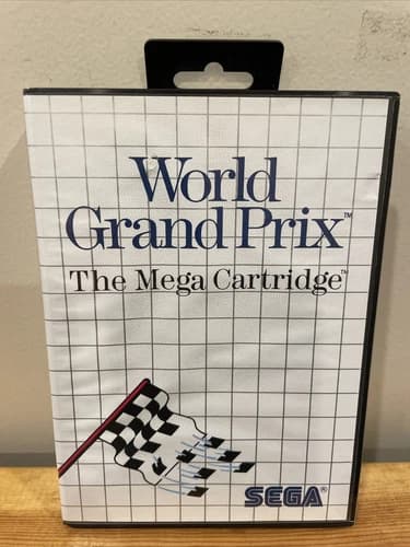 World Grand Prix (Sega Master, 1986) Cib Cart, Manual, Insert Box Tested