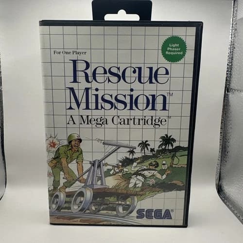 Rescue Mission (Sega Master System, 1988) CIB Complete w Manual