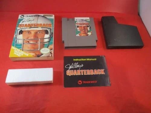 John Elway's Quarterback (Nintendo NES) COMPLETE w/ Box manual game WORKS! #T