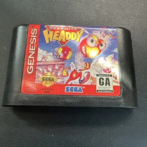 DYNAMITE HEADDY Sega Genesis 1994 Cartridge Only TESTED WORKING