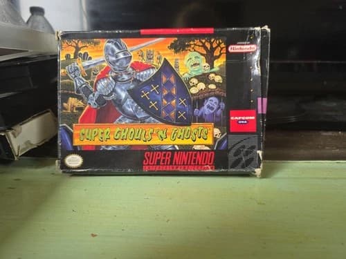 Super Ghouls N Ghosts (Super Nintendo, SNES) CIB, Complete