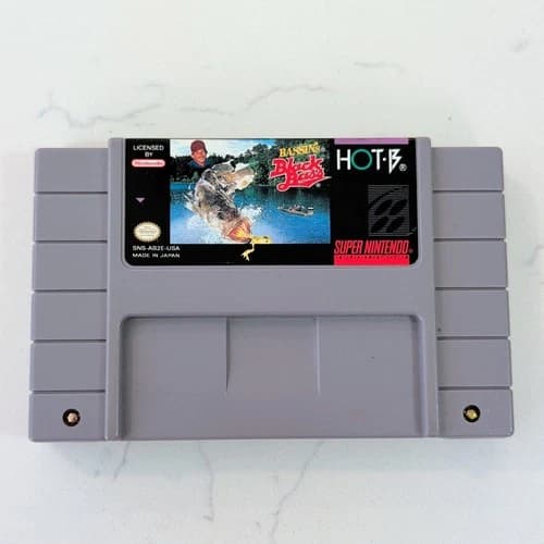 Bassin's Black Bass (SNES, 1994) Super Nintendo - Authentic Cartridge - Tested