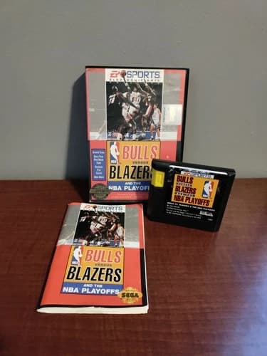 Bulls Vs Blazers And The NBA Playoffs Limited Edition Sega Genesis 1993 CIB