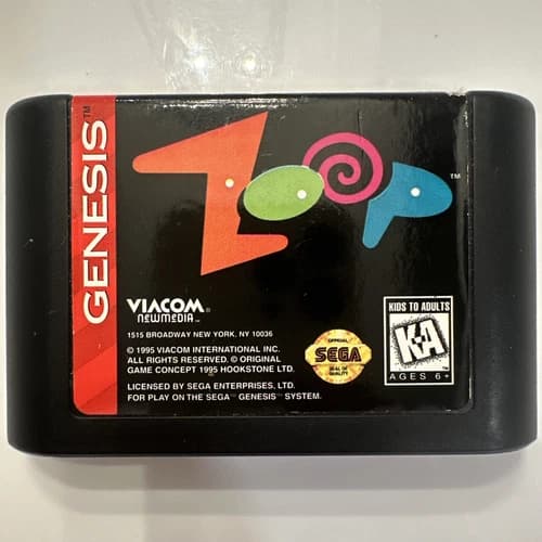 Zoop (Sega Genesis, 1995) Cartridge only Viacom New Media Games