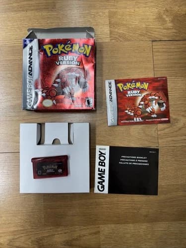 Pokémon Ruby Version CIB (Game Boy Advance, 2003) GBA Tested Authentic New batt