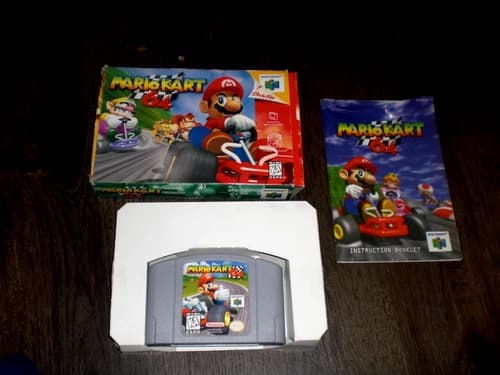 Mario Kart 64 N64 Nintendo 64 1997 Genuine Complete In Box CIB Working Authentic