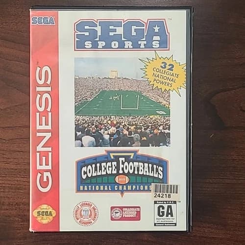 Rental Sega Sports College Football's National Championships Genesis 1994 Tested