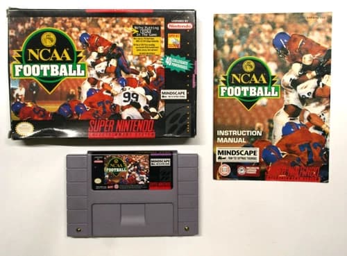 NCAA Football (Super Nintendo Entertainment System, 1994) SNES Complete Tested