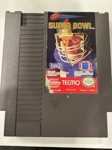 Tecmo Super Bowl NES Nintendo Authentic Tested Working Clean Pins Cartridge