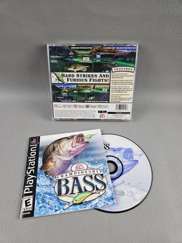 Championship Bass PlayStation Video Game EA Sports Fishing Simulation CIB PS1