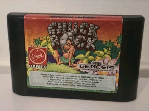 Chuck Rock For Sega Genesis 1991 Tested Cartrage Only