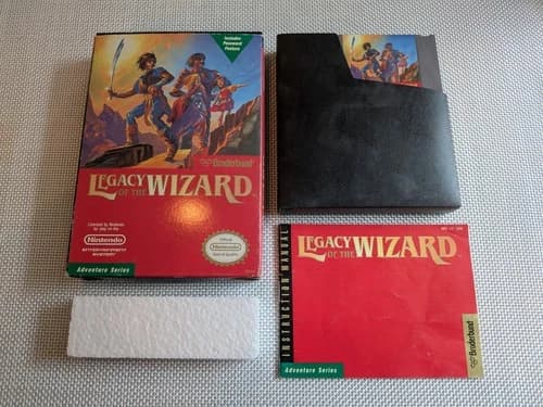 Legacy of the Wizard (NES, 1989) Complete w/ Box and Manual CIB