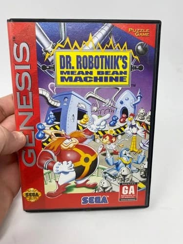 Dr Robotnik's Mean Bean Machine Sega Genesis 1993 Complete CIB W/ Manual Tested