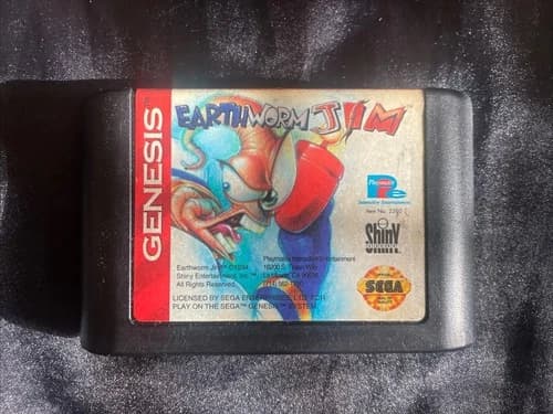 Earthworm Jim (Sege Genesis, 1994) Video Game Cartridge Only TESTED Works