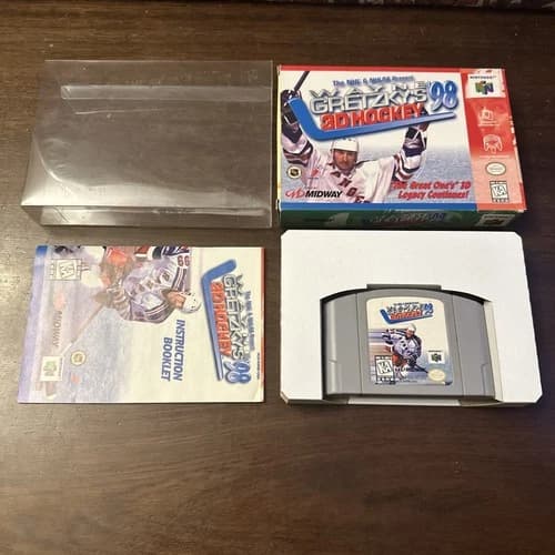 Wayne Gretzky's 3D Hockey '98 (Nintendo 64 N64) Complete - Tested - Authentic