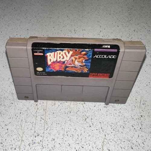 Bubsy in Claws Encounters of the Furred Kind Super Nintendo SNES Authentic 16A5