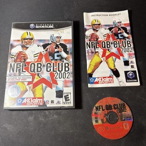 NFL QB Club 2002 (Nintendo GameCube, 2001) ~ Complete w/ Manual ~ Tested!