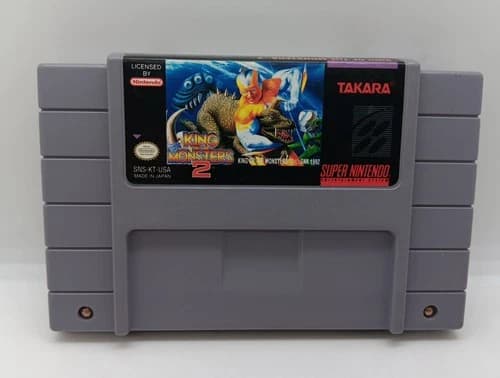 King of the Monsters 2 (Super Nintendo SNES, 1994) Authentic. Working.