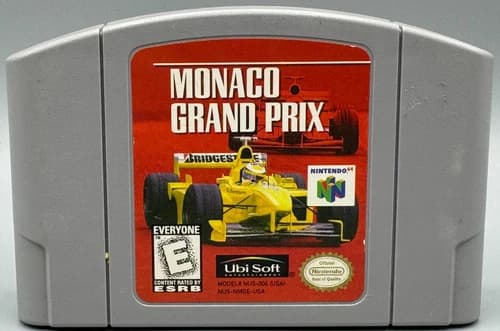 Monaco Grand Prix Nintendo 64 N64 Game Cartridge Only Authentic Ubisoft