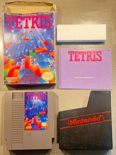 Tetris: CIB- Original NES- Tested Works! Acceptable Condition