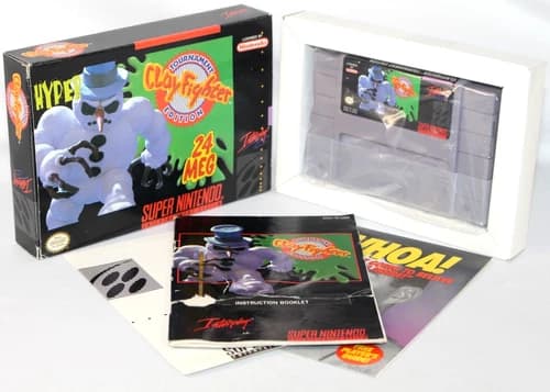 Clay Fighter - Tournament Edition SNES Complete CIB! Good Condition! RARE!