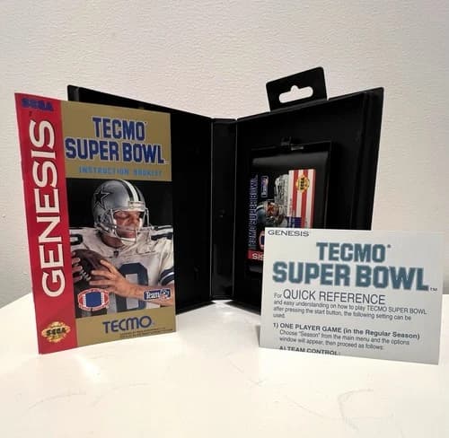 Tecmo Super Bowl Sega Genesis Complete with box and Manual