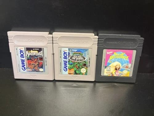 CASTLEVANIA ADVENTURE, Turtles 2 Back From Sewer, Barbie, NINTENDO GAME BOY