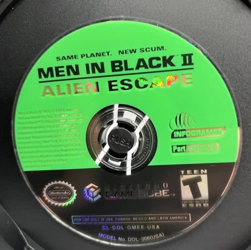 Men in Black II 2 Alien Escape (Nintendo GameCube, 2003) Tested Disc Only!