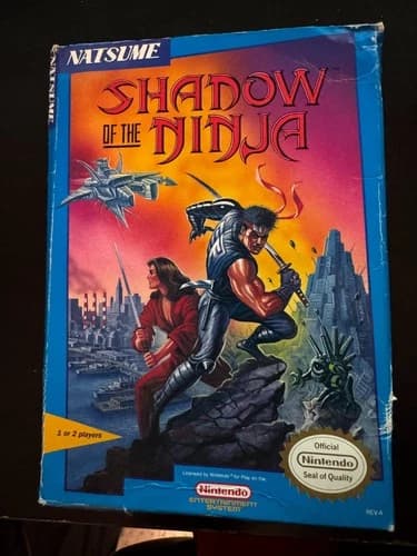 Shadow of the Ninja NES Complete In Box CIB Natsume Authentic Nintendo Rare
