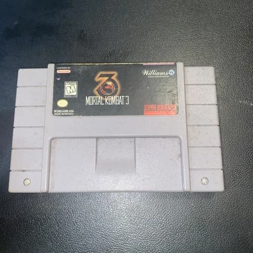 Mortal Kombat 3 SNES (Super Nintendo System, 1995) Authentic Game Cartridge