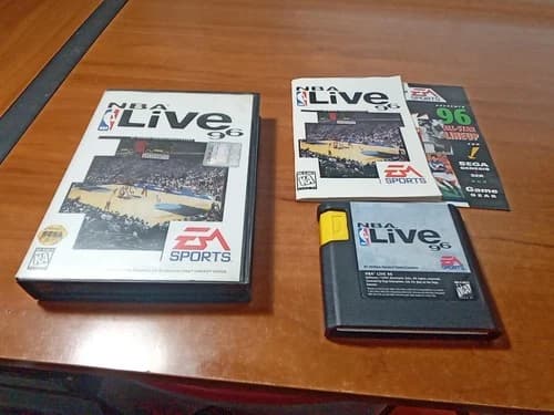 NBA Live 96 (Sega Genesis, 1995) CIB Complete *TESTED*