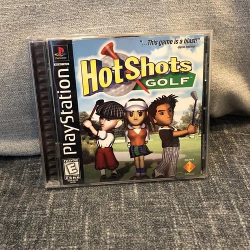 Hot Shots Golf PlayStation 1 PS1 Black Label Complete CIB