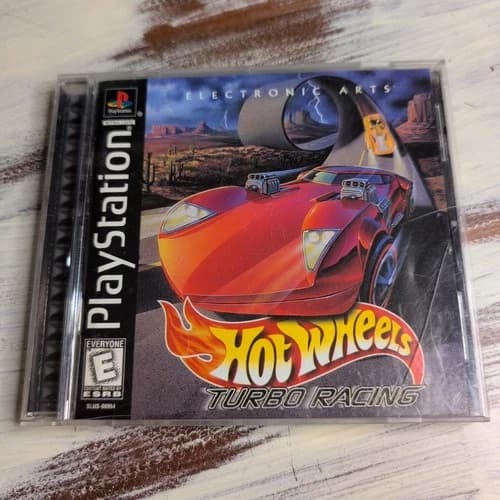 Hot Wheels: Turbo Racing (Sony PlayStation 1, PS1, 1999) Black Label ~ Complete