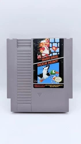 1985 Super Mario Bros. AND Duck Hunt Original Nintendo NES-MH-USA Game Cartridge
