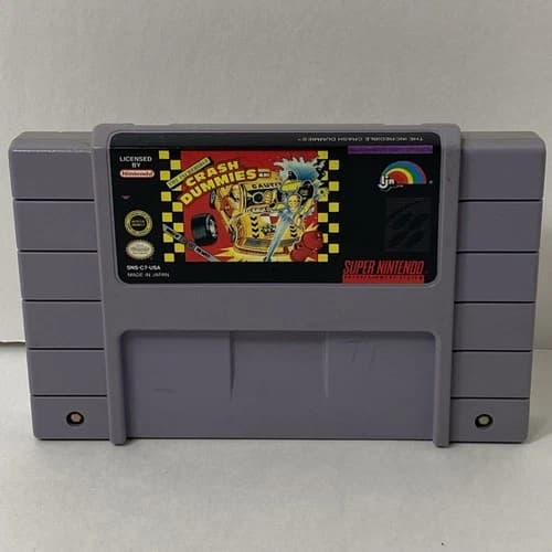 The Incredible Crash Dummies (Super Nintendo) SNES Authentic Working Free Ship