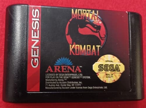 Mortal Kombat 1 (Sega Genesis, 1993) Authentic Cartridge Tested & Working