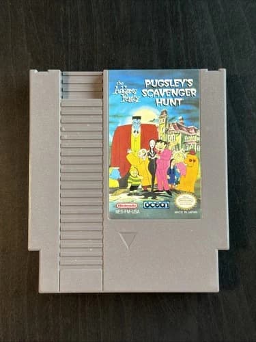The Addams Family Pugsleys Scavenger Hunt Nintendo NES Cartridge Only 100% Real
