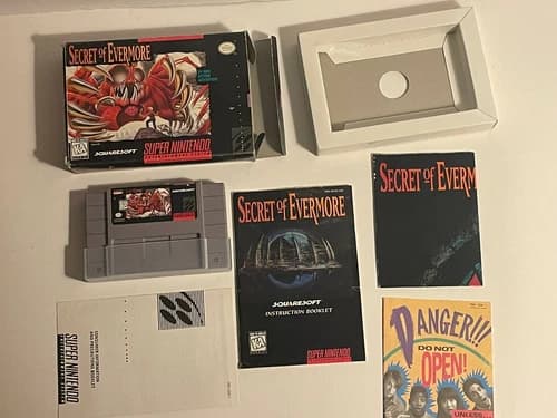Secret of Evermore (Super Nintendo Entertainment System, 1995) SNES Complete CIB