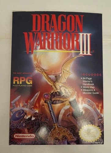 Nintendo NES Dragon Warrior 3 CIB Complete Great Condition!!