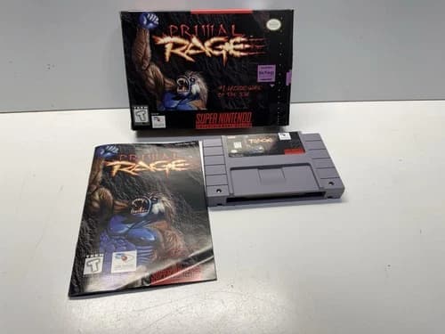 Primal Rage SNES Game W/manual And Box