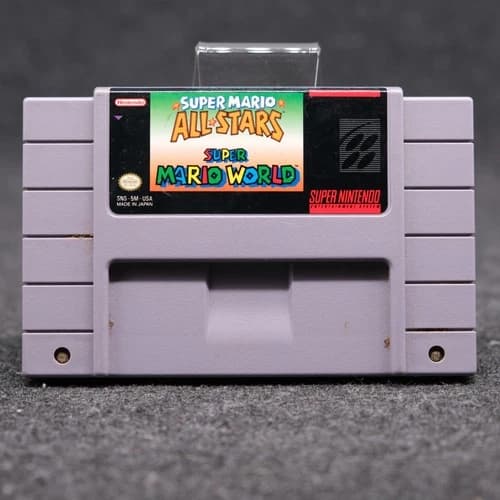 Super Mario All-Stars+Super Mario World (SNES) Cartridge only - Acceptable Cond