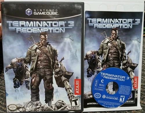Terminator 3 The Redemption (Nintendo GameCube GC 2004) COMPLETE CIB CLEAN DISC