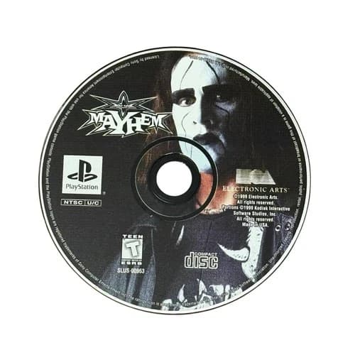 WCW Mayhem (Sony PlayStation 1, 1999) Disc Only - NO TRACKING