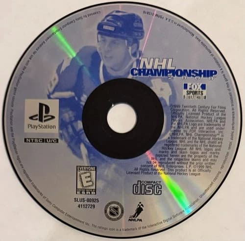 NHL Championship 2000 (Sony PlayStation 1, PS1) DISC ONLY | NO TRACKING | M1571
